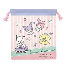 Kei Company CKC14-SAC Sanrio Characters Drawstring Bag, H 8.1 x W 7.1 inches (205 x 180 mm)