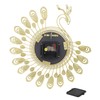 Iron Modern Wall Clock Large 3D Peacock Shape Non Ticking