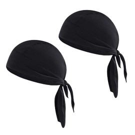 TINAYAUE Dew Rags Sweat Wicking Beanie Hat Cooling Liner Cap Outdoor Cycling Bandana Chemo Hat Adjustable Bicycle Head Wraps for Men Women