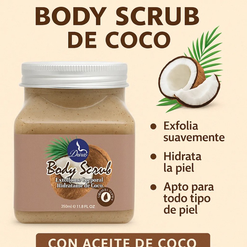 Beauty Exfoliante Facial Corporal Coco Ácido Hialurónico 350ml