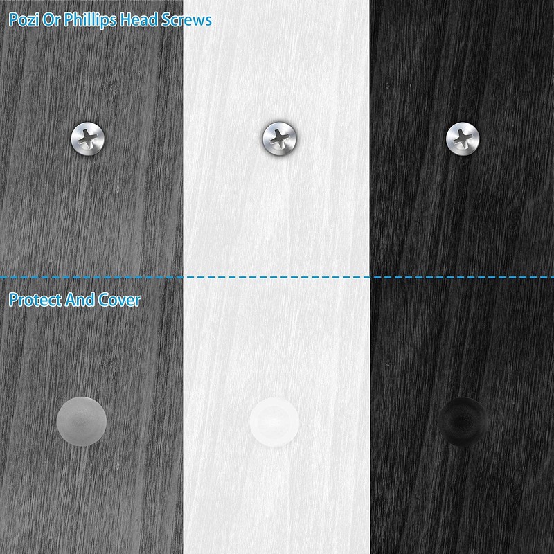 360 Pieces Pozi Screw Cover Caps Plastic Fits Most Phillips