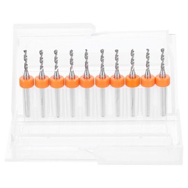 sourcing map 10pcs PCB Drill Bit Set 1/8" Shank 1.8mm Tungsten Carbide Micro Twist Drill Bits Tools for Print Circuit Board Jewelry Plastic Wood Soft Metal