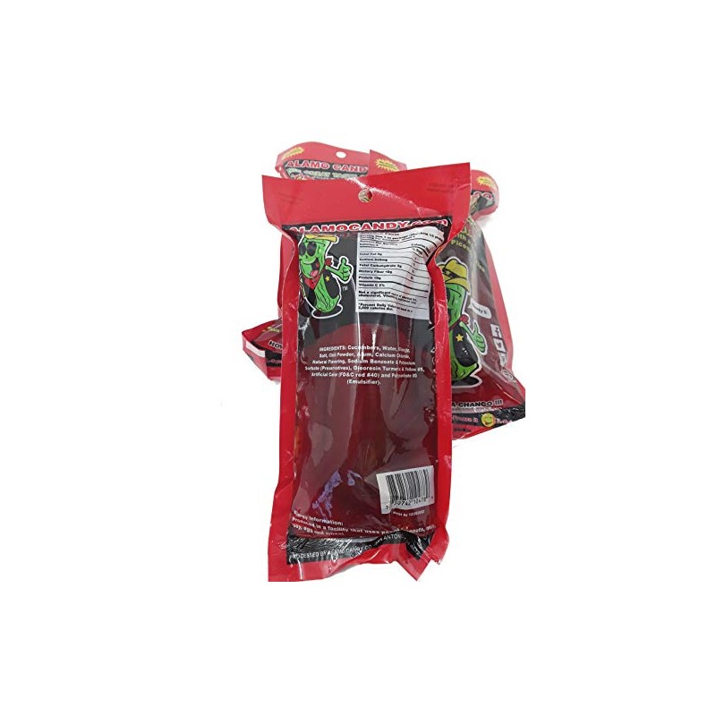 Pack of 4 Alamo Candy Big Tex Dill Pickle in