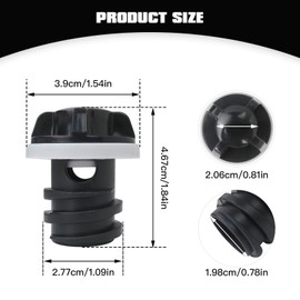 4pcs Cooler Plug for Y*TI, Black Cooler Drain Plug Replacement for Roadie Tunndra Tank & for RTIIC Coolers Leak-Proof Accessories Update by lingsee