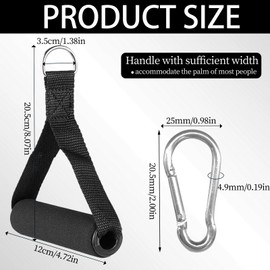Maxqzin 4pack Resistance Band Handles, Heavy Duty Exercise Handles, Rope Handle with 4 Carabiners, Workout Bands with Handle for Cable Machine Attachment