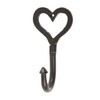 Hammer and Tongs Black 65mm x 130mm Single Heart Hook