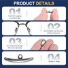 sourcing map 2 Pairs Eyeglass Nose Pad 4.5mm Thickness PVC