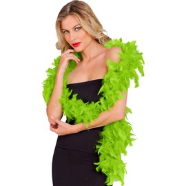 Feather Boa Small 180cm Lime Green Accessory for 20s 30s Dancing Flapper Moll Fancy Dress