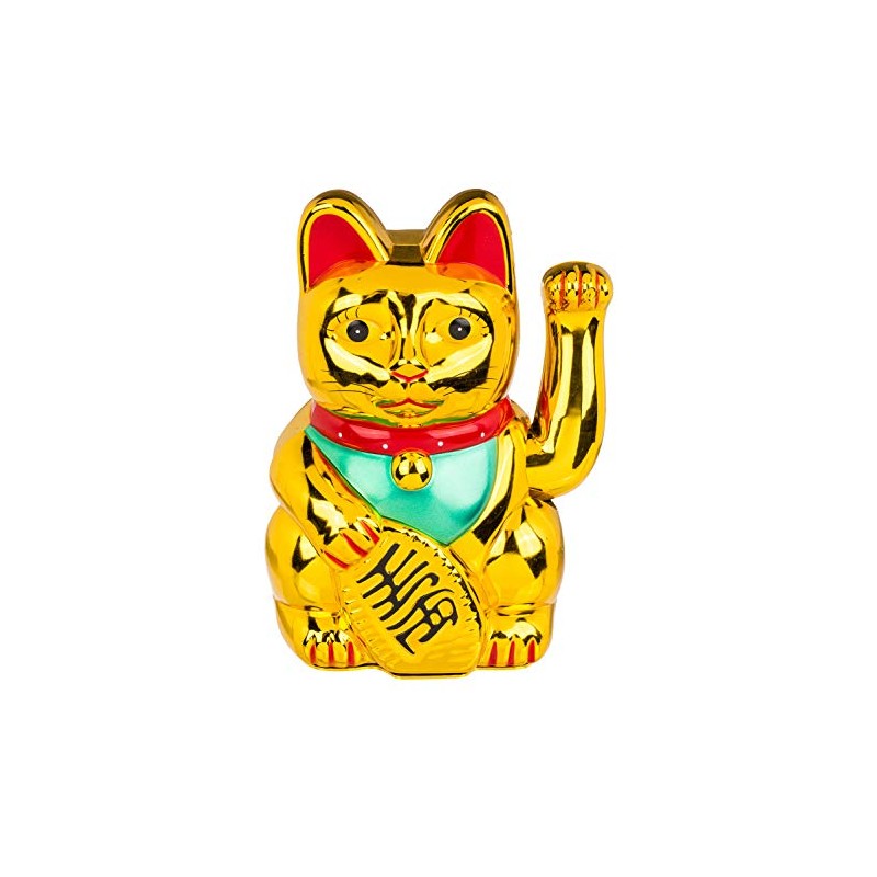 OOTB Waving Cat, Gold, 14.9 x 12.4 x 21.7 cm