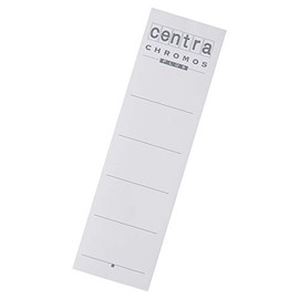 Centra Replacement Spine Labels for 75 mm Folder with Spine Label Pockets, Pack of 10, Cardboard, Short and Wide, 55 x 190 mm, White, 290105