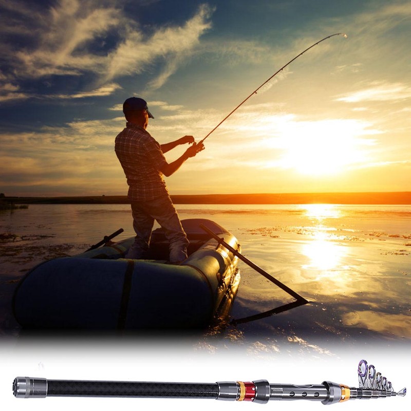 Protable Ultralight Carbon Fishing Rod Telescopic Sea Pole Tackle Accessory