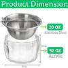 ZENFUN 2 Pack 20 Oz Chilled Dip Bowl with Acrylic