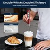 Sakgos Milk Frother with Stand Rechargeable-Handheld Frother Wand with 3