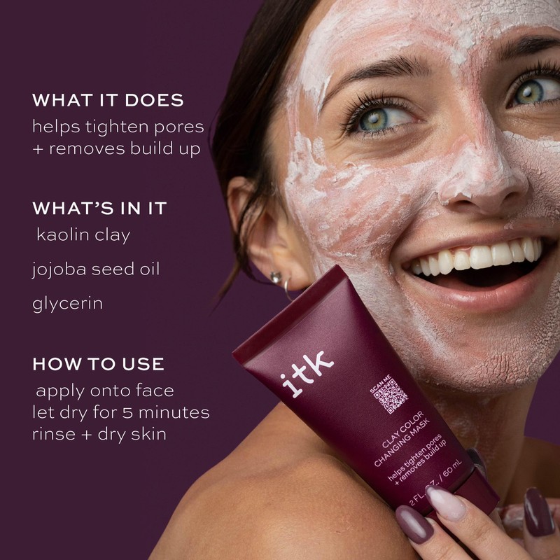 ITK Clay Color Changing Mask for Unisex - 2 oz