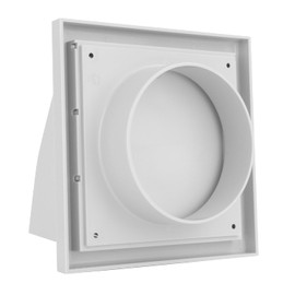 Vents 4 inch - 100 mm Grey Decor Gravity Grille with Damper Plastic Cowled Hooded Air Ventilation Wall Grill Vent Cover with Wind Baffle Backdraught Shutter for Outdoor Garage Shed