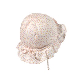 Sterntaler Baby Hat Dots with Tie Strap for Girls - Sun Hat with Print, Protects the Head from the Sun on Hot Summer Days - Sun Hat for Babies, ecru