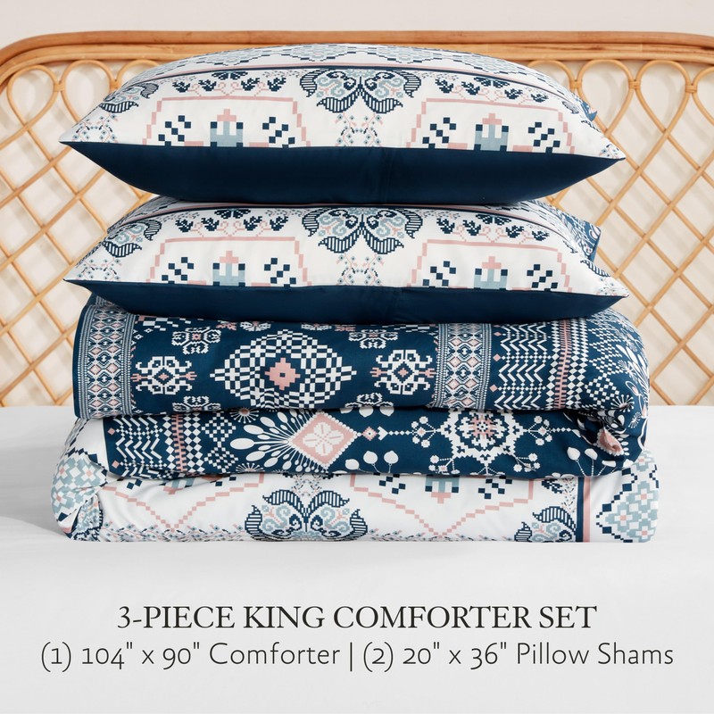 Jessica Simpson Boho Print Comforter Set King Size Comforter Bedding