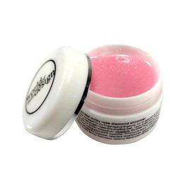 LED/UV Building Gel Diamond Shimmer with Fine Glitter Particles, 15 ml (Milky Pink)
