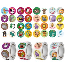 DOETYD 4 Volumes 2000pcs Stickers for Children Reward Stickers Motivational Stickers for Incentive Kids Suitable for School Classroom