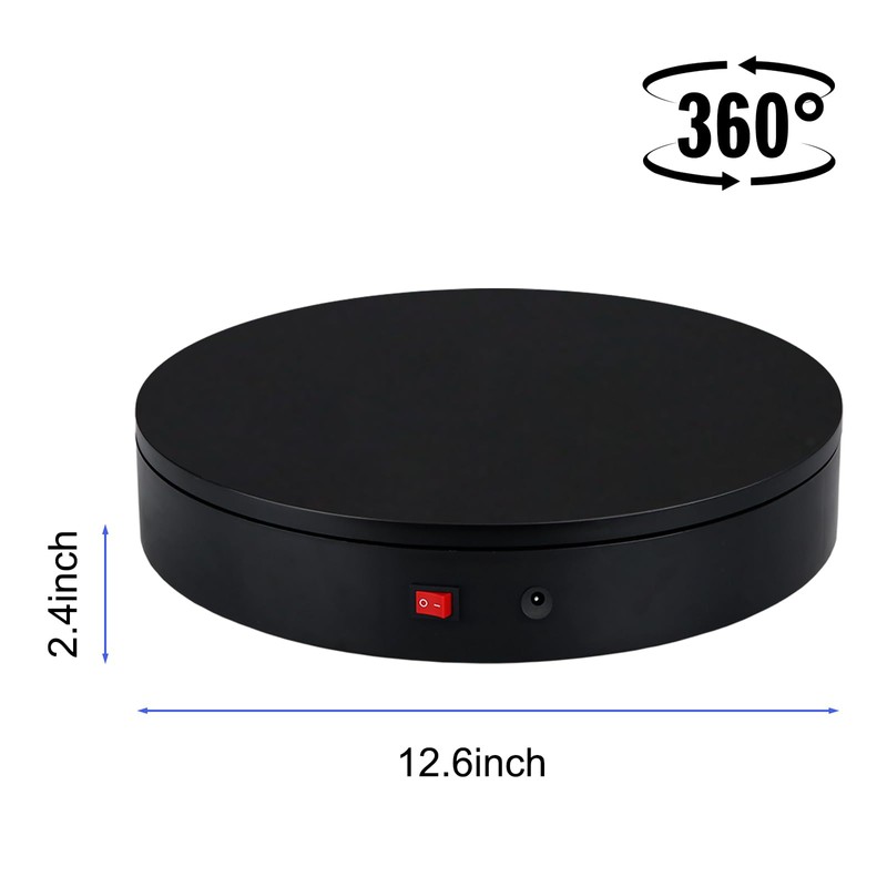 32cm Rotating Platform, 88-300lbs Capacity Motorized Electric Turntable, Heavy Duty