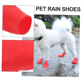 CORHAD Practical Dog Shoes 4pcs Puppy Boots Non-Slip Soles Comfortable for Rain Walks