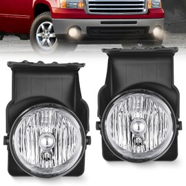 Nilight Fog Lights Assembly Compatible with 2003 2004 2005 2006 GMC Sierra 1500 1500HD 2500 2500HD 3500 Replacement Driver and Passenger Side