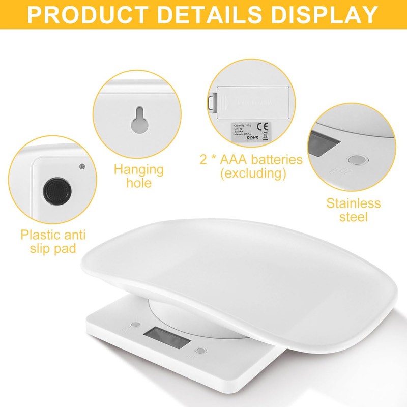 Digital Pet Scale 10kg/1g High Precision Small Pet Cat Weighing