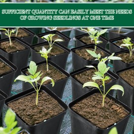 1000 Pcs 2.7 Inch Plastic Nursery Pots Small Square Plant Pot Seedling Pots Plant Starter Pots Nursery Planter Container for Indoor Outdoor Starting Seedlings, Seed Planting, Succulents, Flower, Black