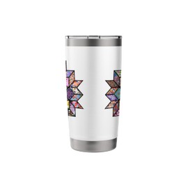 Carpenters Star Quilt Pattern Quilting Stainless Steel Insulated Tumbler