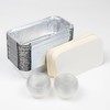 Aluminium Foil Food Containers with Lids - Pack of 50