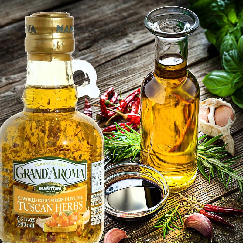 Grand'aroma Mantova Tuscan Herb Extra Virgin Olive Oil, Bruschettata, 8.5