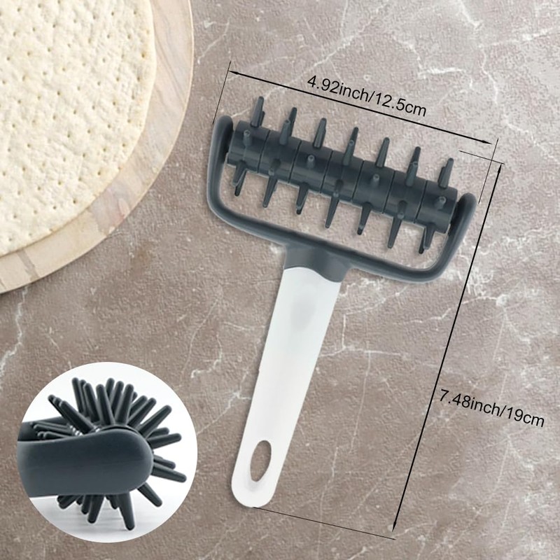 Pizza Dough Docker, Plastic Pizza Roller Spikes Prevents Air Bubbles