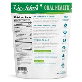 Dr. John's Candies Dry Mouth Drops Lemon, Orange, & Tart Cherry with Zero Sugar, Dye-Free, Plant Based, Keto Friendly, 100 Count, 1 LB Bag