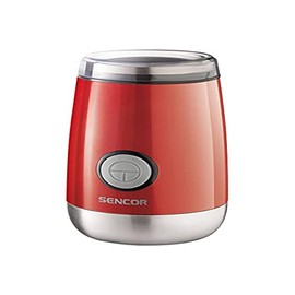 SENCOR SCG 2050RD Elektrische Kaffeemühle (150 Watt, Geeignet zum Mahlen von Kaffeebohnen, Nüssen, Kräutern, Mohn und Gewürze) rot