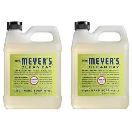 Mrs. Meyer's 12163 33 oz Clean Day Lemon Verbena Hand Soap Refill - Pack of 2