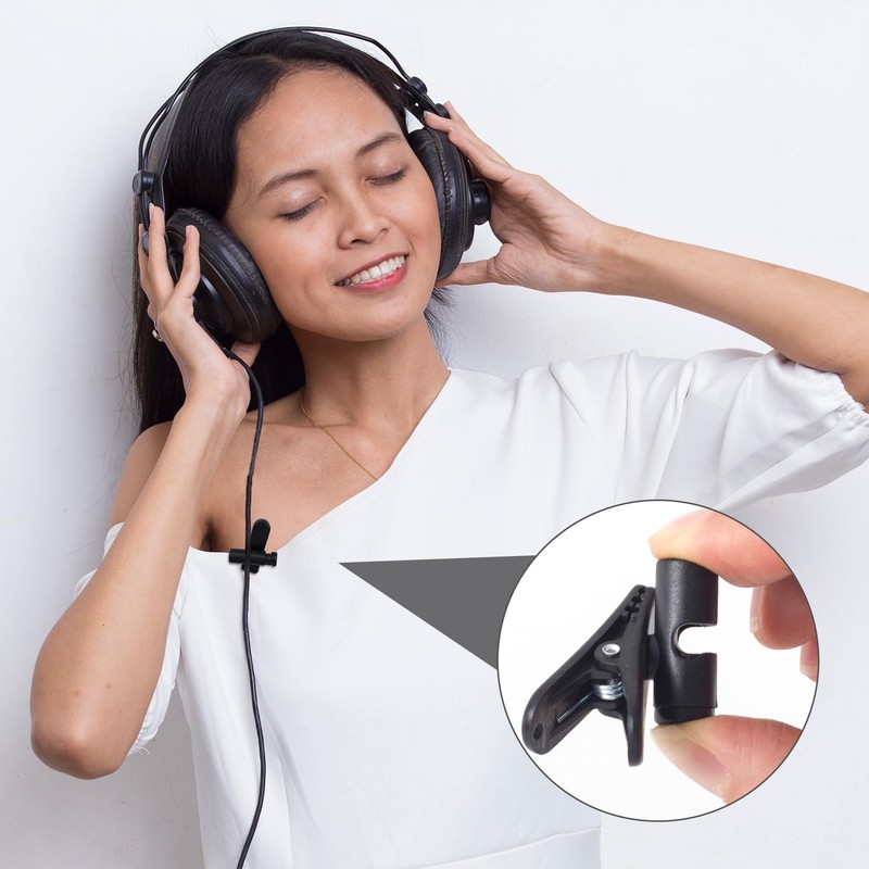 VARMDUKKE 2 Pack Headphone Clips for Earphone Wire, 360 Degree
