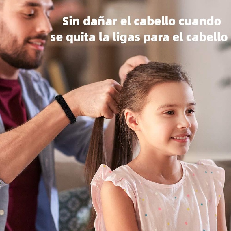 100 Pcs Ligas para Cabello Elásticas, Donas para el Cabello