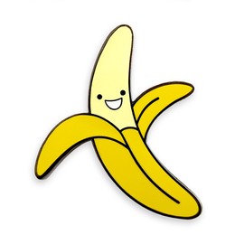 Pinsanity Cute Happy Yellow Banana Enamel Lapel Pin