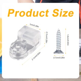 10pcs Glass Retainer Clips with Screws, Cabinet & Storm Door Glass Retainer Clips for Windows & Doors