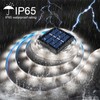 Solar LED Strip Lights Outdoor Waterproof 19.6FT 180 LED White
