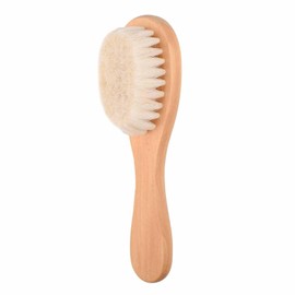 Baby Hair Brush with Wooden Handle Soft Bristles Brush Baby Wooden Brush Infant Head Massage Scrub Tool for Baby Toddler