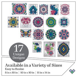 Gallery Glass, Mandala 3 Piece Pattern Set Perfect for Stained Glass DIY Arts and Crafts, 19771