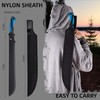 REAT Gardening Heavy Duty Machete,24" Full Tang Machete with Shaeth,Ergonomic