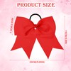 2 PCS Red Cheer Bows for Hair, 8 In Large