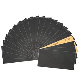 Sruhrak 9x3.6 inches Waterproof Sandpaper, 30 Pieces Sanding Paper 240 Grits Set Wet and Dry Use Sandpaper for Woodworking, Metal Rust Removal, Surface Preparation
