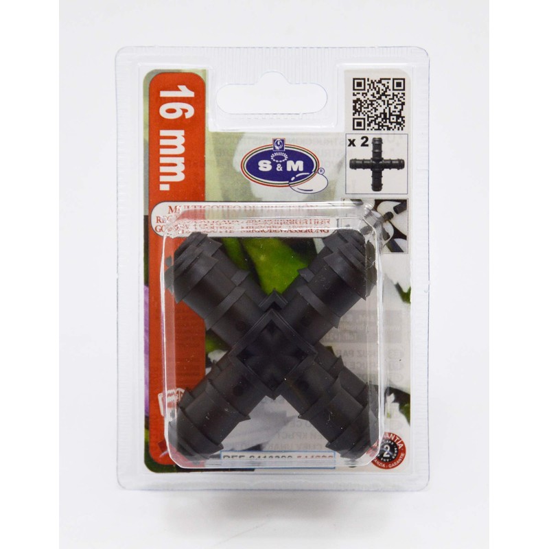 S&M 2 x Black Drip Cross 16mm 544606