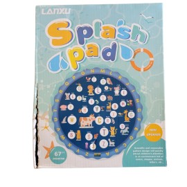 Lanu 67" Splash Pad Kids Sprinkler Mat Wading Pool Toddlers Water Play Outdoor