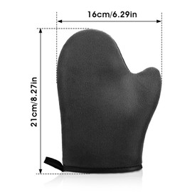 WLLHYF Self Tanning Mitt Applicator, Self Tanner Gloves 3D Design Ultra Soft Self Tanner Mitt Applicator Face Tanning Mitts Back Lotion Applicators Self Tanning Glove for Your Back (Black)