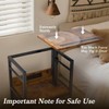 Swivel Lift Top Nightstand with Charging Station, 2-Tier 360° Adjustable