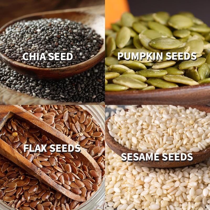 True Delicious SUPER SEEDS BISCOTTI (4-Pack) with Pumpkin Kernels, Chia,